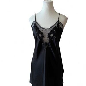 Elegant Black Lace Slip Dress